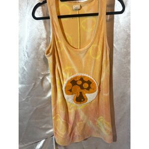 Upcycled mushroom terry cloth dress size M